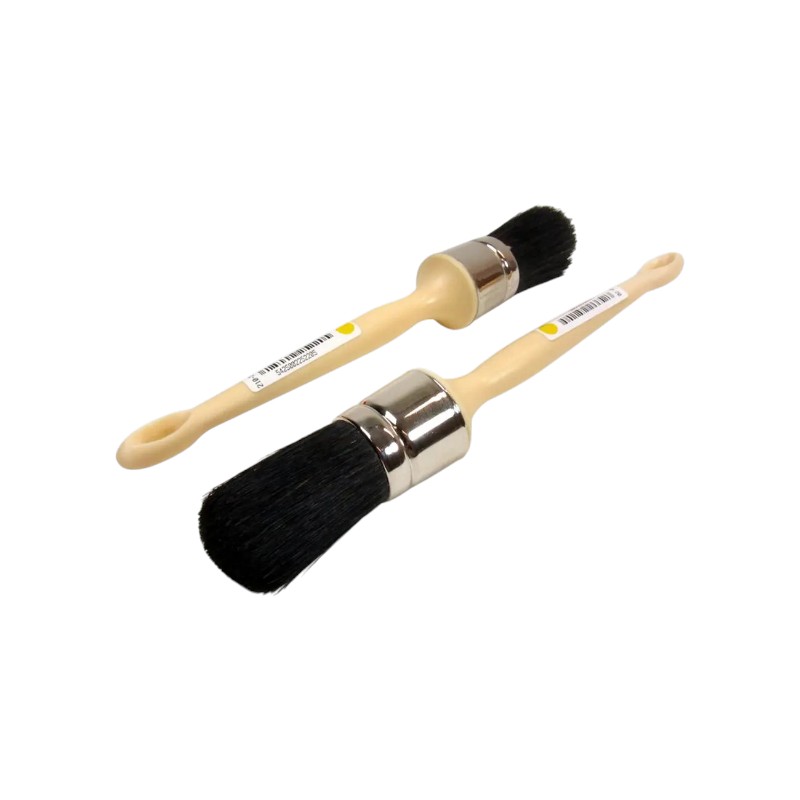 Pinceau rond plastique beige soie noire n°24 - Hobby
